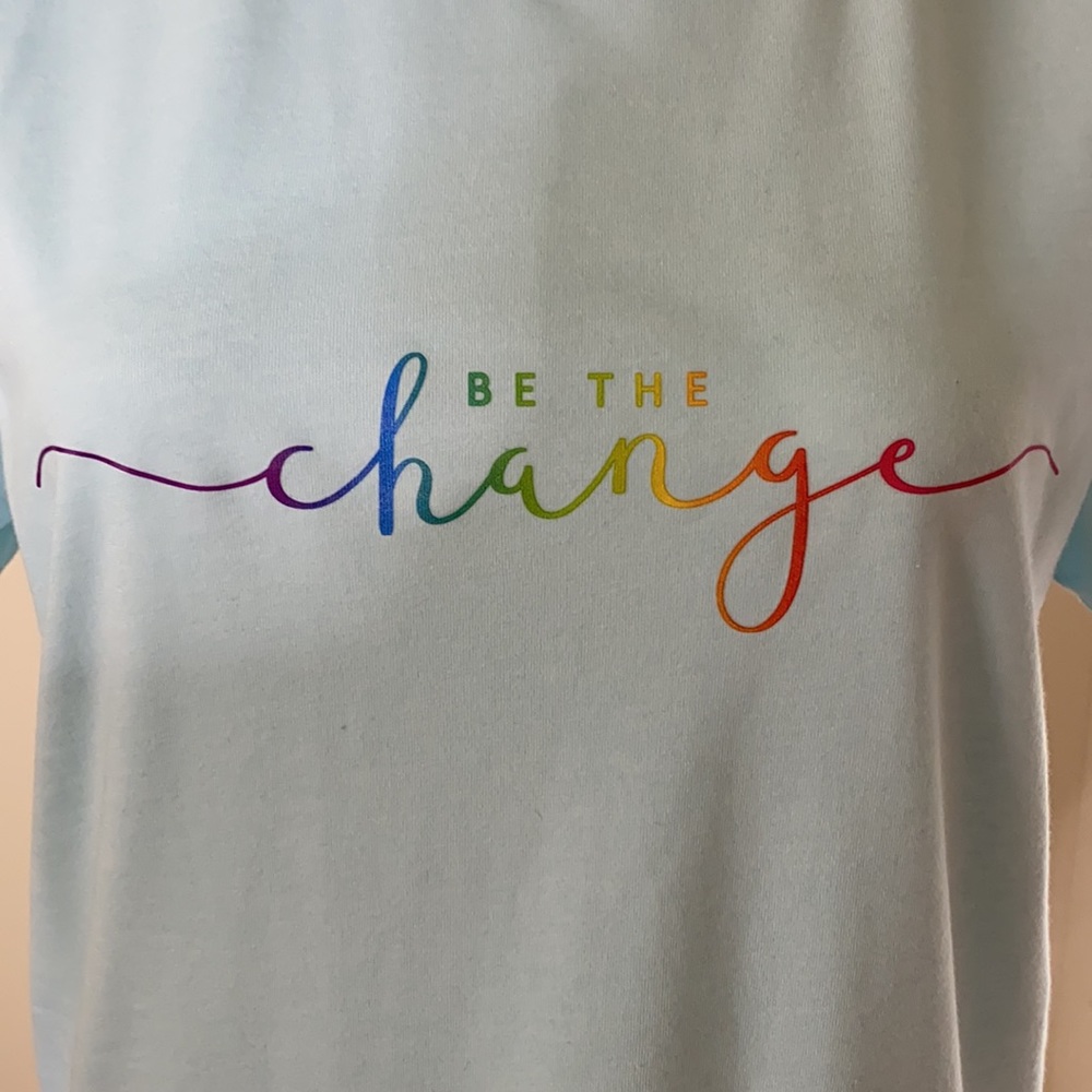 Be the change Bella canvas shirt sleeve tshirt - Picture 2 of 5